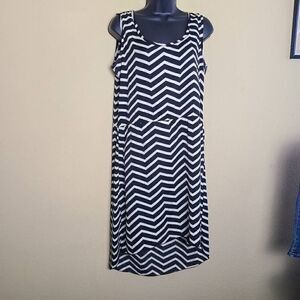 Indulge Chevron High Low Dress